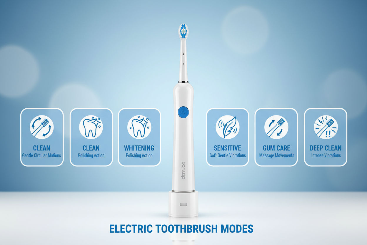 5 modes of electric toothbrush